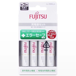 Bộ 4 pin AA & sạc Fujitsu FCT345 - Chính hãng Bộ 4 pin AA & sạc Fujitsu FCT345 - Chính hãng