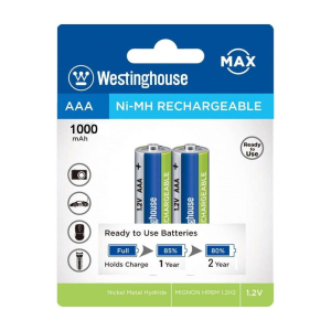 Pin sạc Westinghouse AAA 1000mAh (1 vỉ 2 cục) - Chính hãng Pin sạc Westinghouse AAA 1000mAh (1 vỉ 2 cục) - Chính hãng