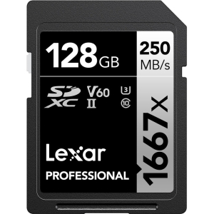 Thẻ nhớ SDXC Lexar 128GB 250MB/s Professional 1667x UHS-II Silver Series