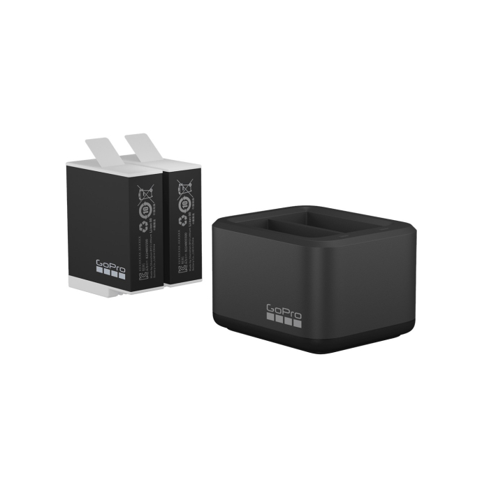 Bộ 2 pin + sạc đôi GoPro Enduro HERO9/10/11/12 Black Bộ 2 pin + sạc đôi GoPro Enduro HERO9/10/11/12 Black