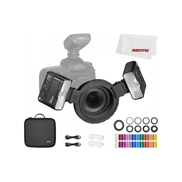 Bộ 2 đèn flash Godox MF12 Macro - Chính hãng Bộ 2 đèn flash Godox MF12 Macro - Chính hãng