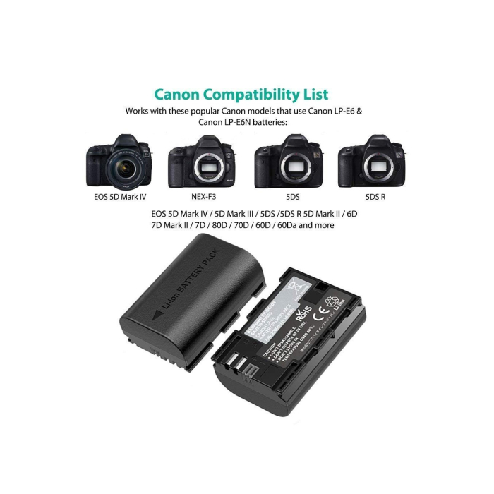 Pin RAVPower LP-E6N cho Canon - Chính hãng Pin RAVPower LP-E6N cho Canon - Chính hãng