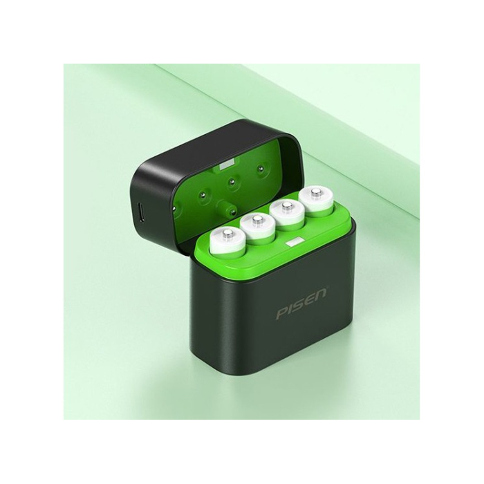 Bộ sạc 4 pin Pisen AA5 (Pisen-4) 3600mWh Li-ion 1.5V - Chính hãng Bộ sạc 4 pin Pisen AA5 (Pisen-4) 3600mWh Li-ion 1.5V - Chính hãng