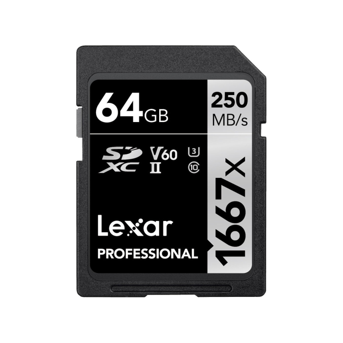 Thẻ nhớ SDXC Lexar 64GB 250MB/s Professional 1667x UHS-II Silver Series