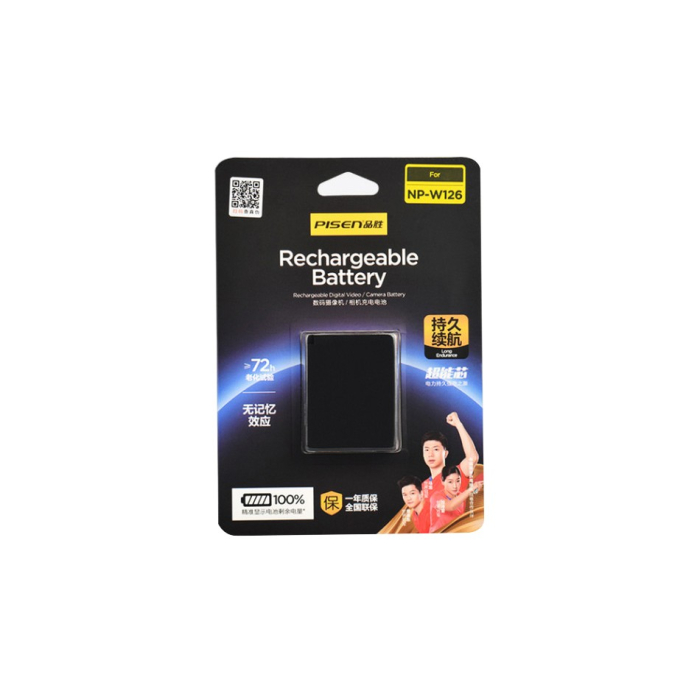 Pin sạc Pisen NP-W126 dùng cho Fujifilm - Chính hãng Pin sạc Pisen NP-W126 dùng cho Fujifilm - Chính hãng