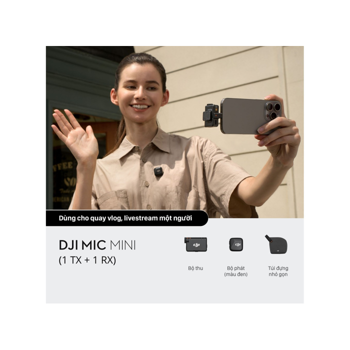 Microphone DJI Mic Mini (1TX + 1RX) - Chính hãng