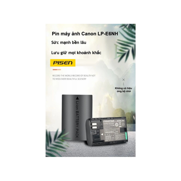 Pin sạc Pisen LP-E6N dùng cho Canon - Chính hãng Pin sạc Pisen LP-E6N dùng cho Canon - Chính hãng