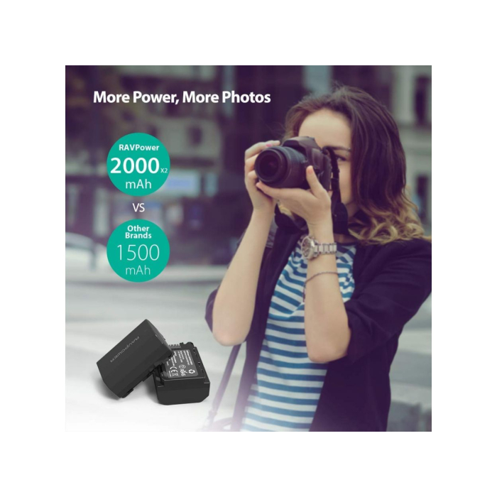 Bộ 2 pin và sạc kép RAVPower RP-BC018 for Sony - Chính hãng (NP-FZ100) Bộ 2 pin và sạc kép RAVPower RP-BC018 for Sony - Chính hãng (NP-FZ100)