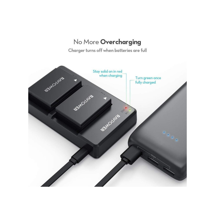 Bộ 2 pin và sạc kép RAVPower RP-BC023 for Fujifilm - Chính hãng (NP-W126S) Bộ 2 pin và sạc kép RAVPower RP-BC023 for Fujifilm - Chính hãng (NP-W126S)