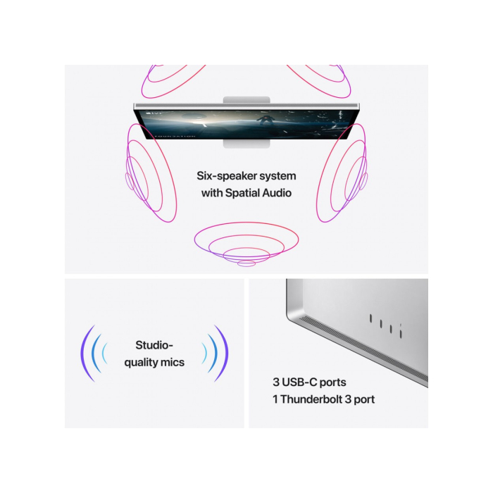 Màn hình Apple Studio Display 27" Retina 5K - (Mặt kính tiêu chuẩn - Bộ chuyển đổi VESA) Chính hãng Màn hình Apple Studio Display 27" Retina 5K - (Mặt kính tiêu chuẩn - Bộ chuyển đổi VESA) Chính hãng