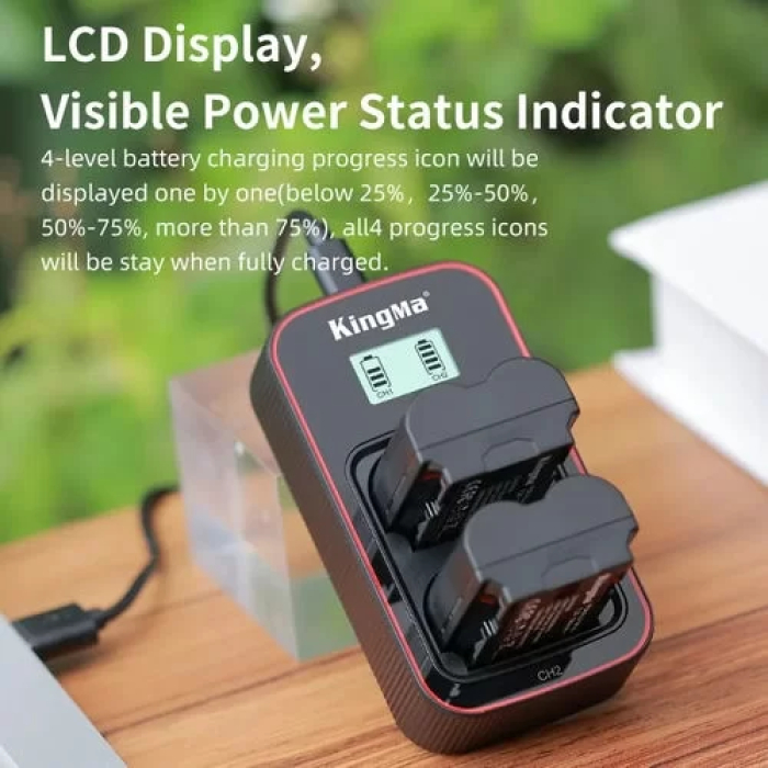 Bộ pin sạc KingMa NP-W235 cho máy ảnh Fujifilm - Chính hãng