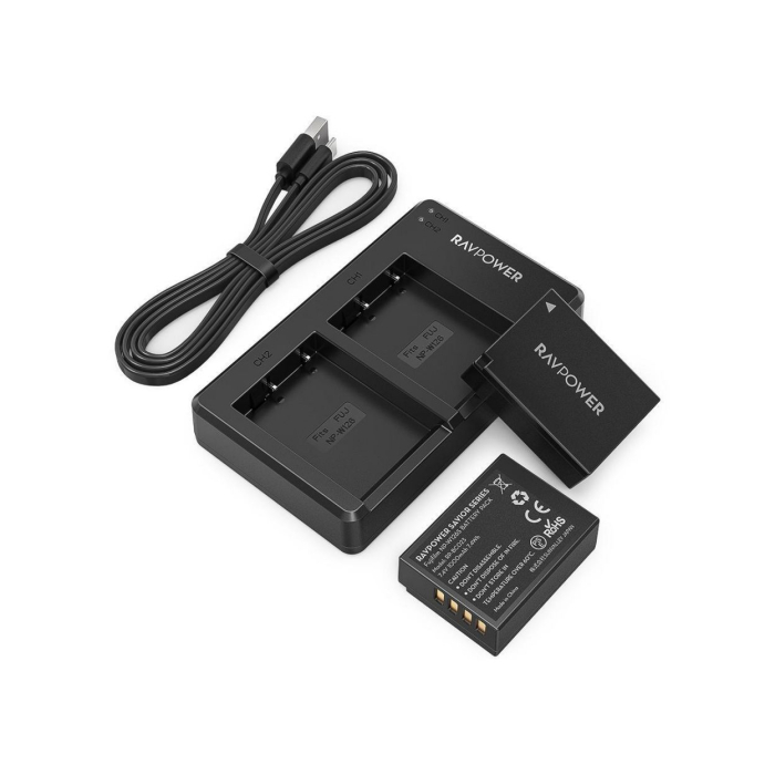 Bộ 2 pin và sạc kép RAVPower RP-BC023 for Fujifilm - Chính hãng (NP-W126S) Bộ 2 pin và sạc kép RAVPower RP-BC023 for Fujifilm - Chính hãng (NP-W126S)