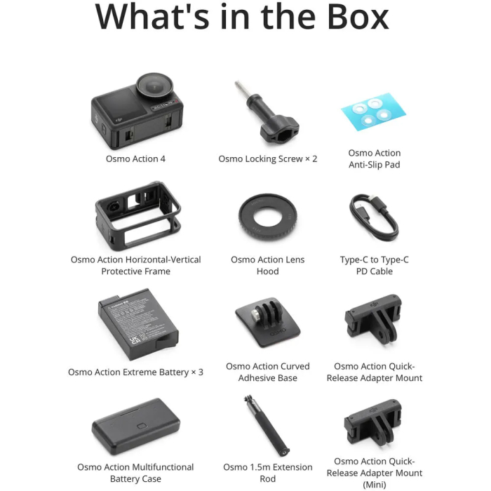 DJI Osmo Action 4 Adventure Combo - Chính hãng DJI Osmo Action 4 Adventure Combo - Chính hãng